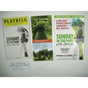 Sunday in the Park Playbill 2008 Roundabout Theatre Studio 54 Ticket Sondeim